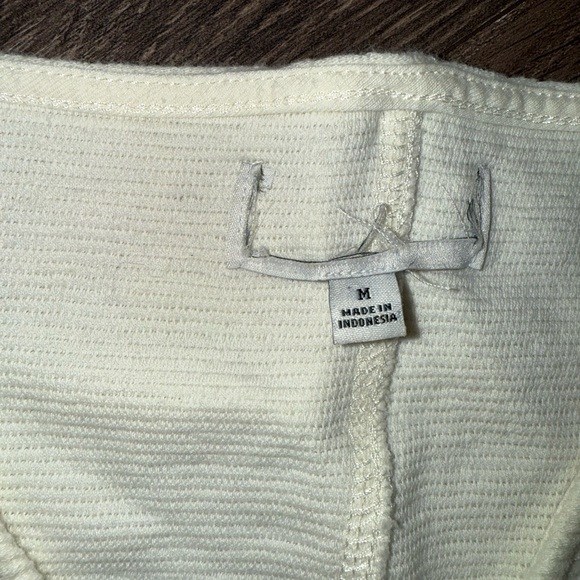 Madewell Texture & Thread Cream Button-Front Tank Top - Picture 2 of 2